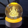 Crystal Ball Light – Decorative Night Lamp in Moon, Solar, Ganesh Ji & Laxmi Ji Designs