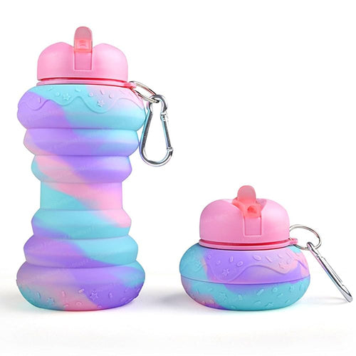 Silicone Donut Water Bottle – Portable & Flexible Hydration Bottle