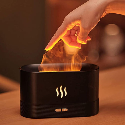 Flame Humidifier – Portable USB Air Humidifier with Flame Light & Aromatherapy