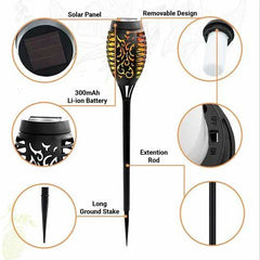Solar Mashaal Light (12 LED) – Flickering Flame Outdoor Garden Torch | Waterproof Solar Flame Lamp for Pathway, Balcony, Lawn & Terrace | Auto On/Off