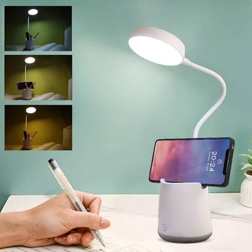 Heavy Desk Lamp with Pen Holder – LED Light & Organizer